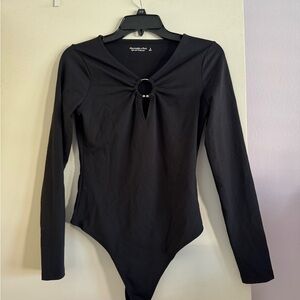 Abercrombie Black Long Sleeve Bodysuit